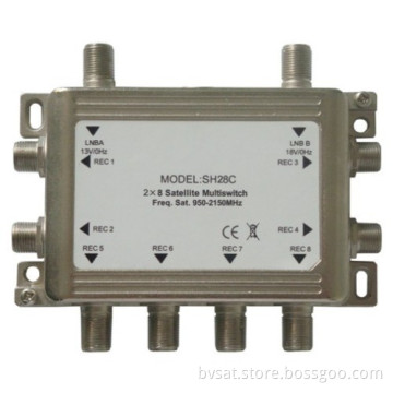 High-efficiency Dish Network Equipment Sat Tv 2x8 Multiswitch 